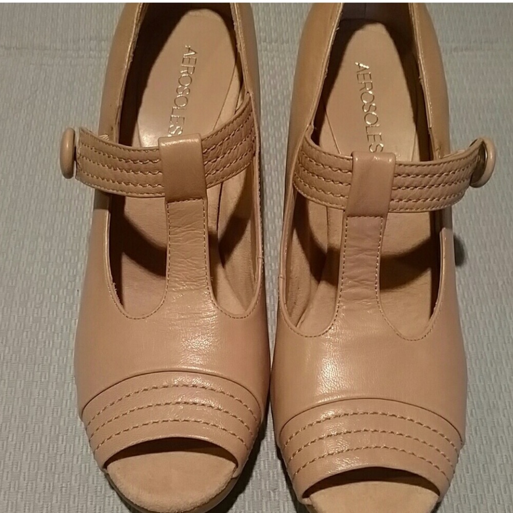 Aerosoles Mauve Open Toe Pump NWOT